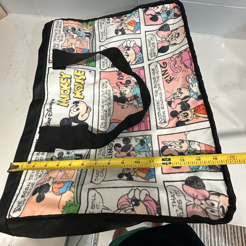 Disney Mickey Minnie Mouse Comic Strip Screen Art Tote Bag Handbag Purse - Picture 7 of 8